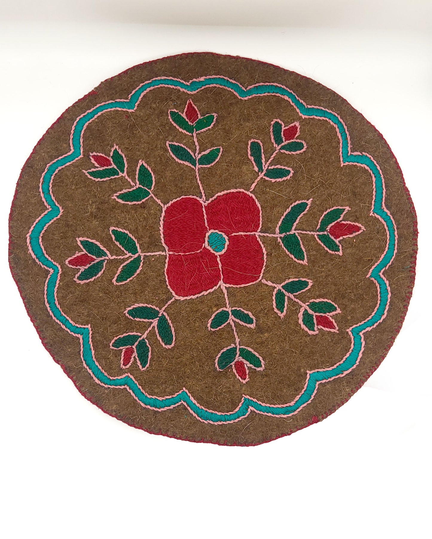 Hand-Embroidered Barak Fabric Coasters