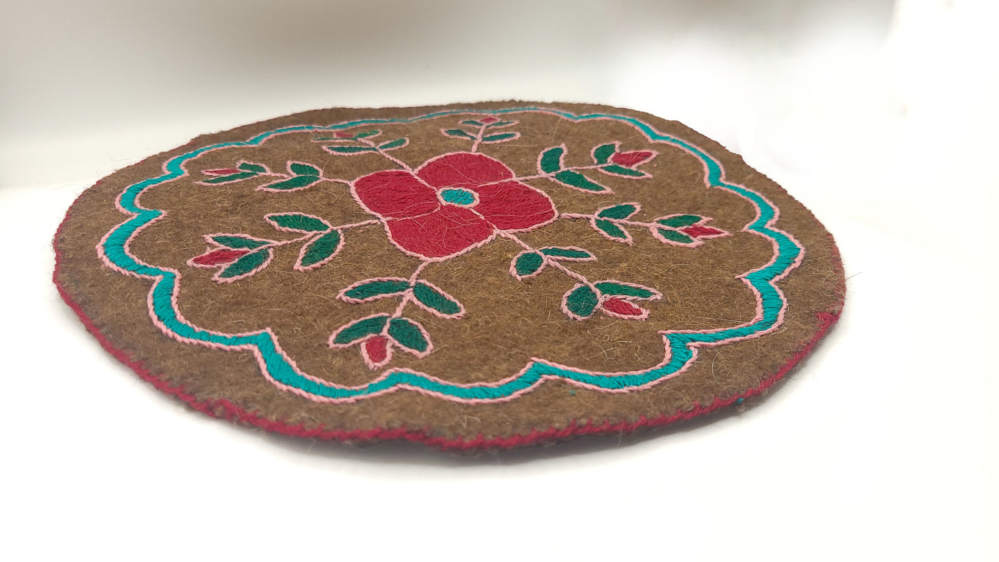 Hand-Embroidered Barak Fabric Coasters