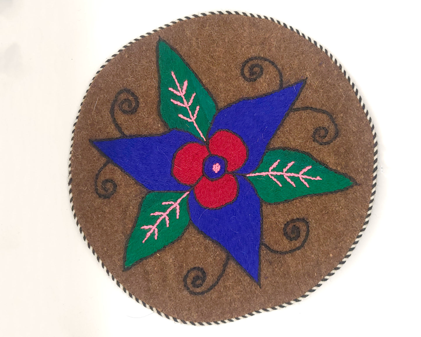 Hand-Embroidered Barak Fabric Coasters