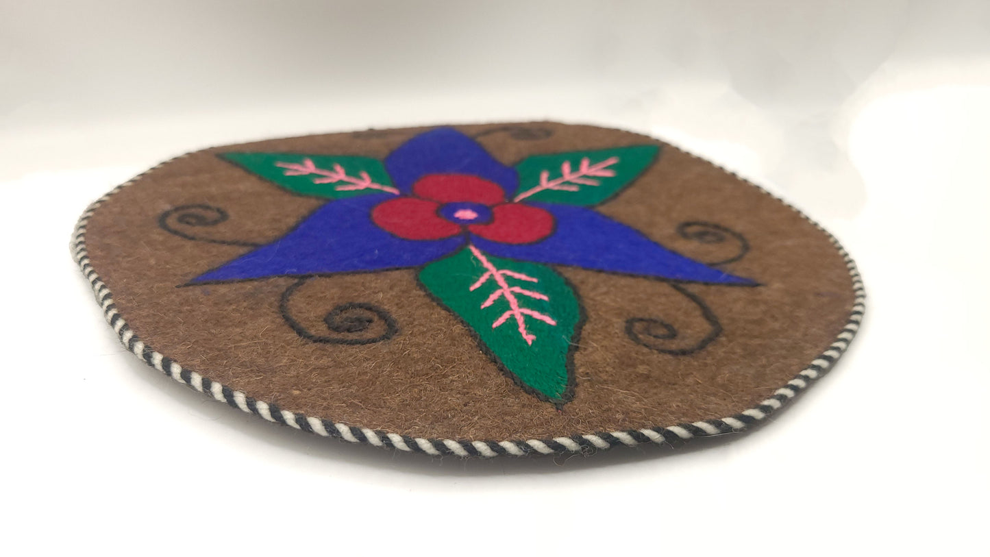 Hand-Embroidered Barak Fabric Coasters