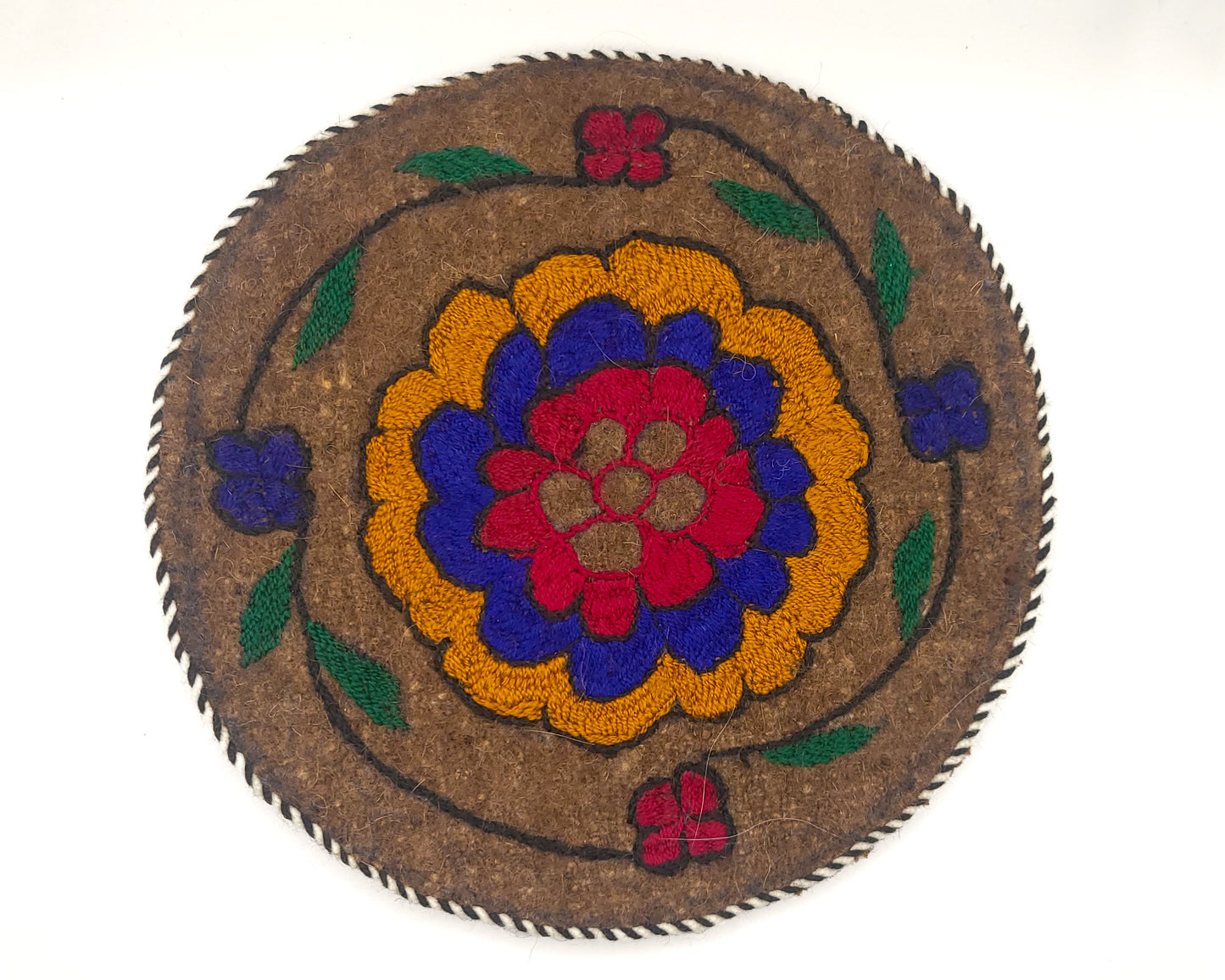 Hand-Embroidered Barak Fabric Coasters