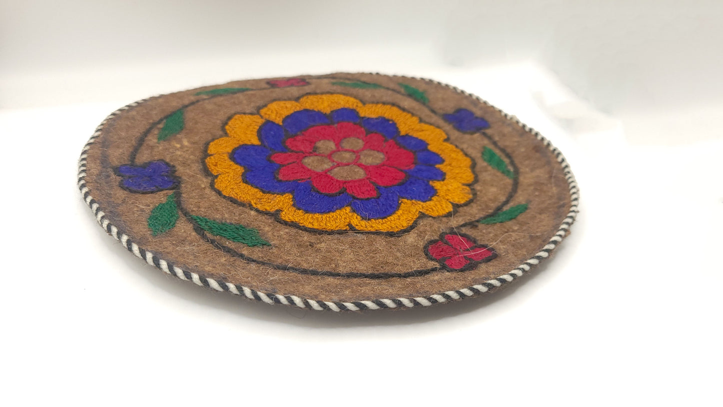 Hand-Embroidered Barak Fabric Coasters