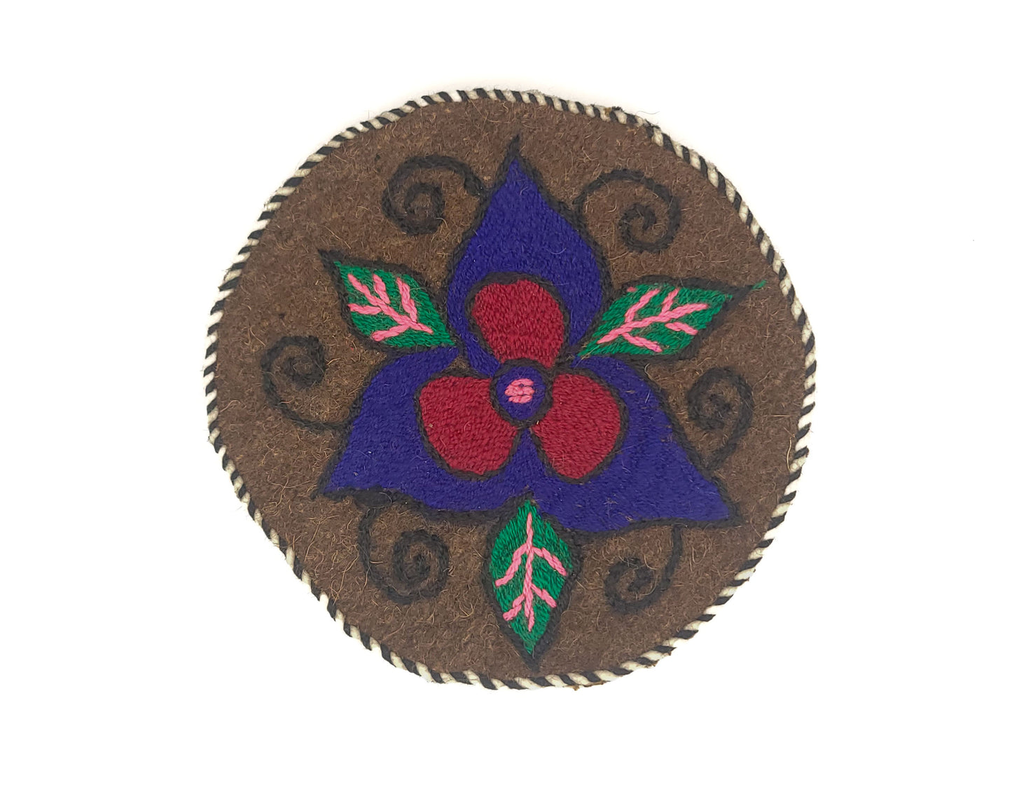 Hand-Embroidered Barak Fabric Coasters