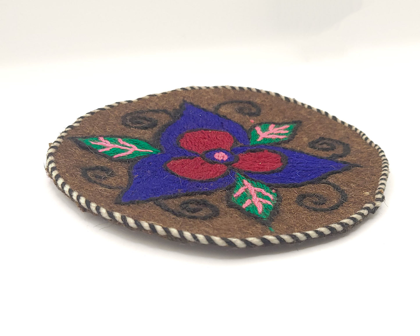 Hand-Embroidered Barak Fabric Coasters