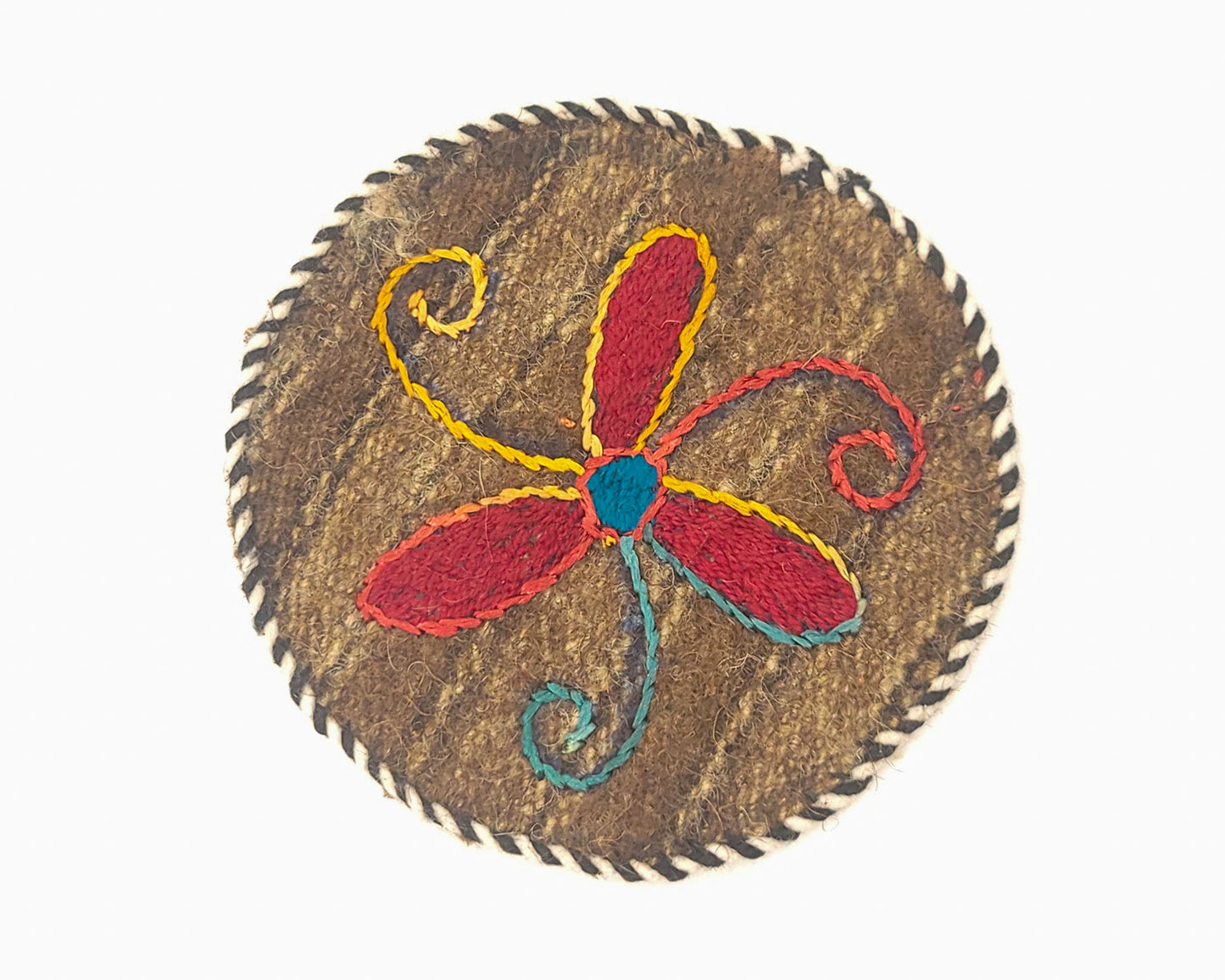 Hand-Embroidered Barak Fabric Coasters