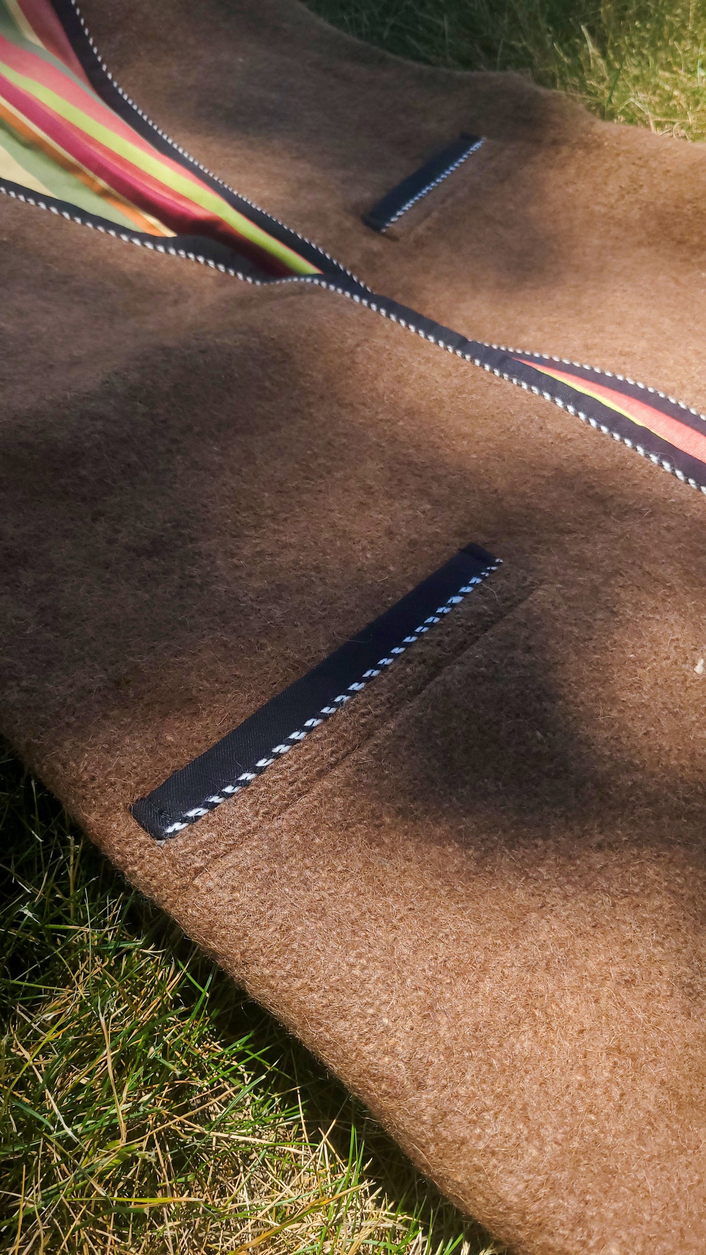 Men's Vest with Handwoven Kravat Fabric Lining